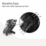 UPPAbaby Minu Duo Rain Shield - Waterproof and Windproof Coverage - Ventilated Design - Quick Attachment - Easy Access to Children - Image 4