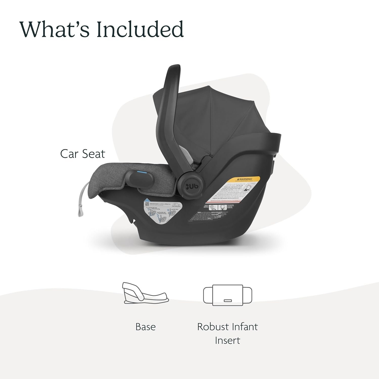 61BBjX74vL._SL1500_.jpg UPPAbaby Mesa V2 Infant Car Seat/Easy Installation/Innovative SmartSecure Technology/Base + Robust Infant Insert Included/Direct Stroller Attachment/Greyson (Charcoal Mélange) - Image 2