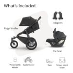 UPPAbaby Travel System – Ridge Stroller + Mesa V2 Infant Car Seat Combo - Toddler Seat. Rain Shield. Bug Shield. Car Seat. Base with Load Leg + Infant Insert Included – Jake (Charcoal) - Image 2