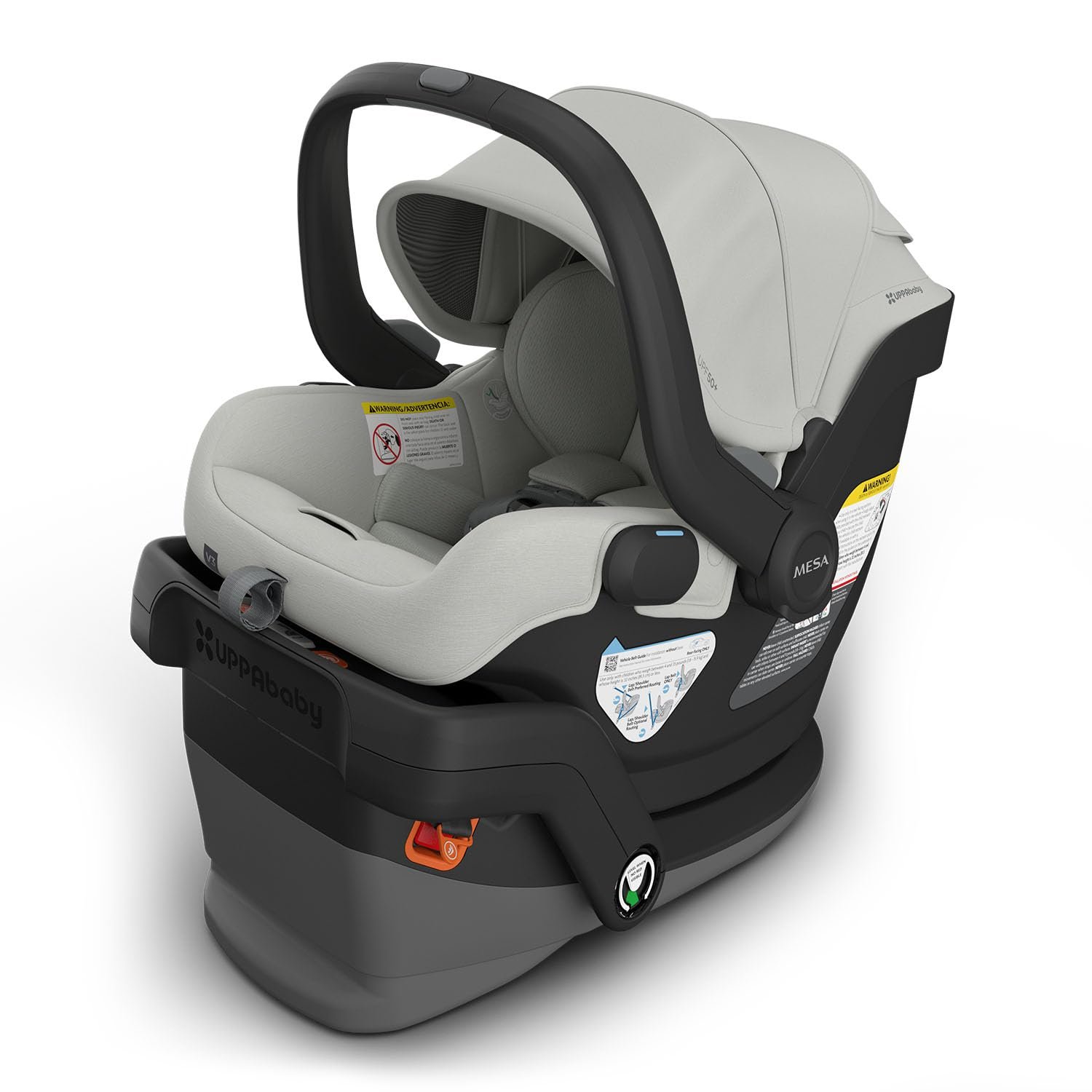Version 1.0.0 UPPAbaby Mesa V3 Infant Car Seat - Easy Installation + SmartSecure Technology - Attaches to Stroller | Base + Infant Insert Included - Savannah (Grey Mélange) - Image 1