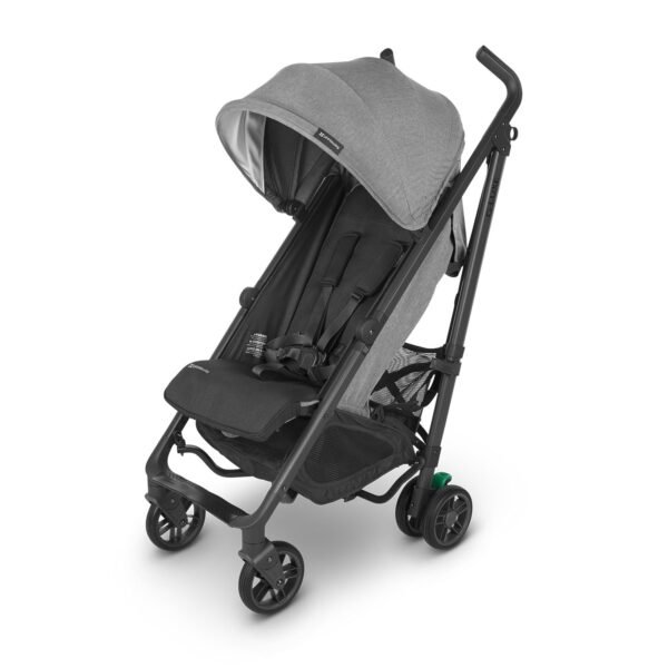 UPPAbaby G-Luxe Umbrella Stroller/Lightweight Design for Easy Travel/One-Step Fold + Recline/XL Basket + Canopy/Cup Holder Included/Greyson (Charcoal Mélange/Carbon Frame)