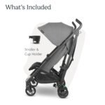 UPPAbaby G-Luxe Umbrella Stroller/Lightweight Design for Easy Travel/One-Step Fold + Recline/XL Basket + Canopy/Cup Holder Included/Greyson (Charcoal Mélange/Carbon Frame) - Image 2