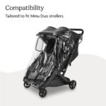 UPPAbaby Minu Duo Rain Shield - Waterproof and Windproof Coverage - Ventilated Design - Quick Attachment - Easy Access to Children - Image 5