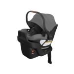 UPPAbaby Aria V2 Lightweight Infant Car Seat - Just Under 6 lbs - Base with Load Leg + Infant Insert + All-Weather FootCover Included - Direct Stroller Attachment - Greyson (Charcoal Mélange)