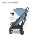UPPAbaby G-Luxe Umbrella Stroller/Lightweight Design for Easy Travel/One-Step Fold + Recline/XL Basket + Canopy/Cup Holder Included/Charlotte (Coast Blue Mélange/Carbon Frame) - Image 2