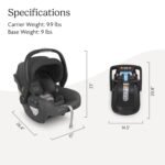 UPPAbaby Mesa V2 Infant Car Seat/Easy Installation/Innovative SmartSecure Technology/Base + Robust Infant Insert Included/Direct Stroller Attachment/Greyson (Charcoal Mélange) - Image 7