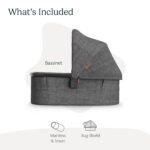 UPPAbaby Bassinet V3 - Compatible with Vista. Cruz. Ridge Strollers - Overnight Sleep Solution - Mattress. Sheet and Bug Shield Included - Greyson (Charcoal Mélange/Carbon Frame) - Image 2