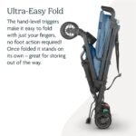 UPPAbaby G-Luxe Umbrella Stroller/Lightweight Design for Easy Travel/One-Step Fold + Recline/XL Basket + Canopy/Cup Holder Included/Charlotte (Coast Blue Mélange/Carbon Frame) - Image 5