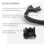 UPPAbaby Bumper Bar for Minu Duo Stroller - Quick Attachment - Folds with Stroller - Black - Image 3