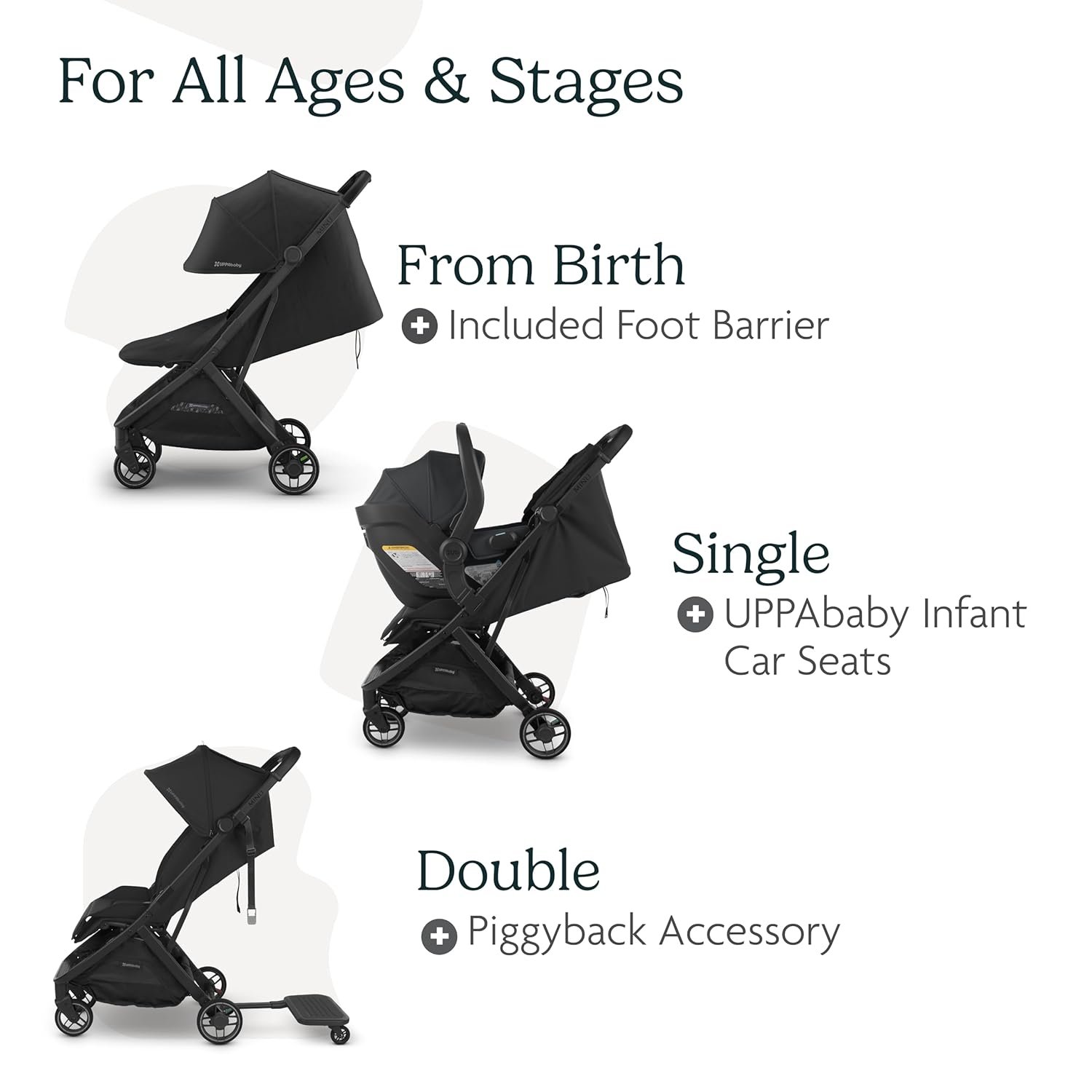 717eUxw6a4L._SL1500_.jpg UPPAbaby Minu V3 Travel Stroller | Lightweight + Compact Design | One-Hand Fold + Unfold | from Birth + Overhead Compatible | Dillan (Stone Blue/Carbon Frame/Sand Leather) - Image 6