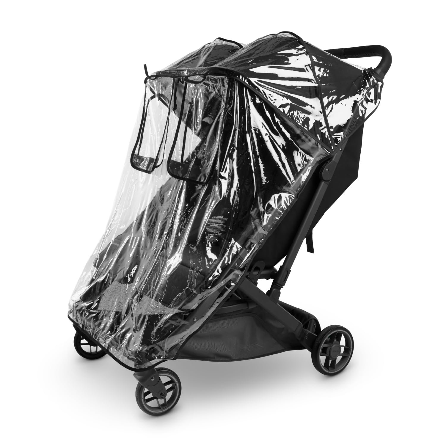Version 1.0.0 UPPAbaby Minu Duo Rain Shield - Waterproof and Windproof Coverage - Ventilated Design - Quick Attachment - Easy Access to Children - Image 1