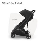 UPPAbaby Minu Duo Side-by-Side Double Stroller - Lightweight + Compact Design for Travel - Easy Fold- from Birth to Toddler - Independent Recline - Jake (Charcoal/Carbon Frame/Black Leather) - Image 2