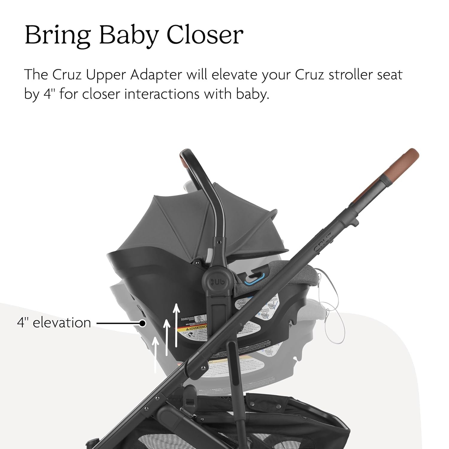 71C1leRYBiL._SL1500_.jpg UPPAbaby Cruz Upper Adapter - Compatible with Cruz. Bassinet. Aria. Mesa V2. V3. or Mesa Max Infant Car Seats - Quick + Secure Attachment - 1 Set - Image 2