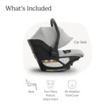 UPPAbaby Aria V2 Lightweight Infant Car Seat - Just Under 6 lbs - Base with Load Leg + Infant Insert + All-Weather FootCover Included - Direct Stroller Attachment - Savannah (Pearl Grey Mélange) - Image 2