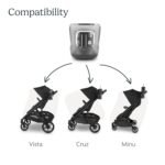 UPPAbaby Cup Holder for Vista. Cruz. Minu Strollers - Quick. Intuitive Attachment + Removal - Securely Holds Various Size Beverages - BPA Free + Dishwasher Safe - Folds Attached - Image 6