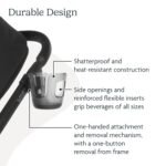 UPPAbaby Cup Holder for Vista. Cruz. Minu Strollers - Quick. Intuitive Attachment + Removal - Securely Holds Various Size Beverages - BPA Free + Dishwasher Safe - Folds Attached - Image 3