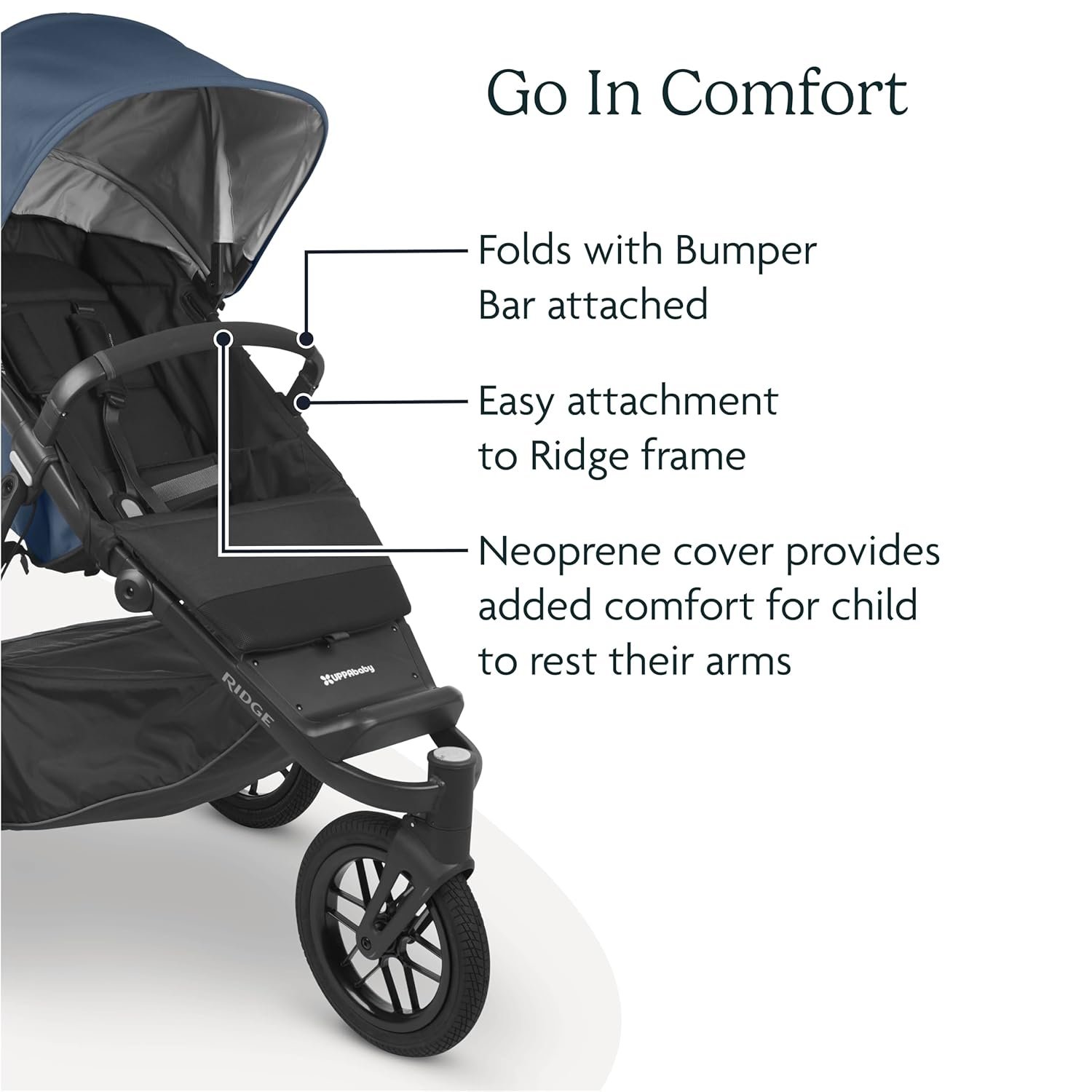 71IwoI1ghaL._SL1500_.jpg UPPAbaby Bumper Bar for Ridge Stroller/Quick Attachment/Folds with Stroller - Image 3