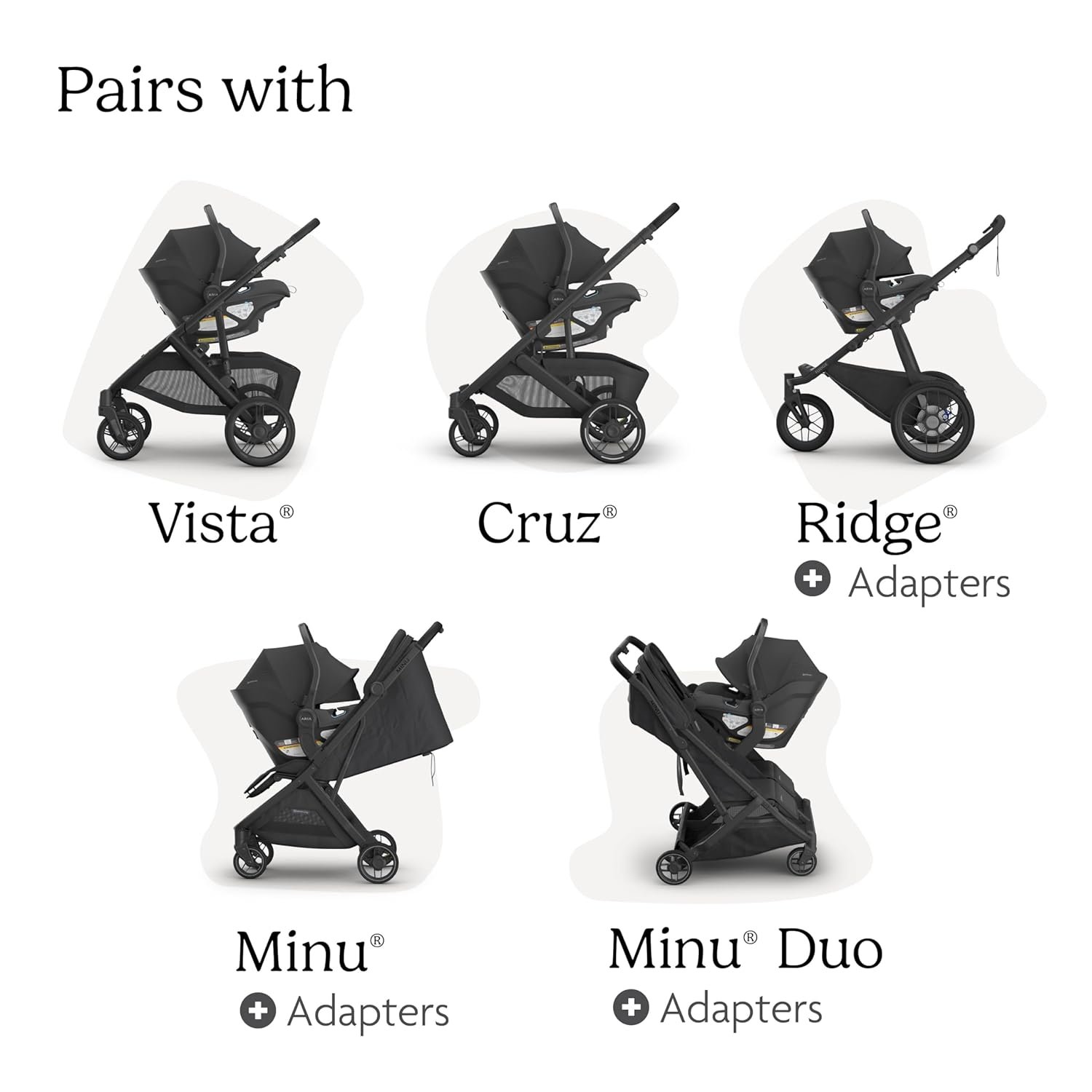 71Oq8JuvyLL._SL1500_.jpg UPPAbaby Aria V2 Lightweight Infant Car Seat - Just Under 6 lbs - Base with Load Leg + Infant Insert + All-Weather FootCover Included - Direct Stroller Attachment - Jake (Charcoal/Black Leather) - Image 6