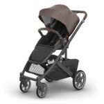 UPPAbaby Cruz V3 Stroller - from Birth + Car Seat Compatible - Full-Size. Reversible Seat - Infant Insert. Bug and Rain Shields Included - Owen (Mocha Mélange/Carbon Frame/Chestnut Leather)