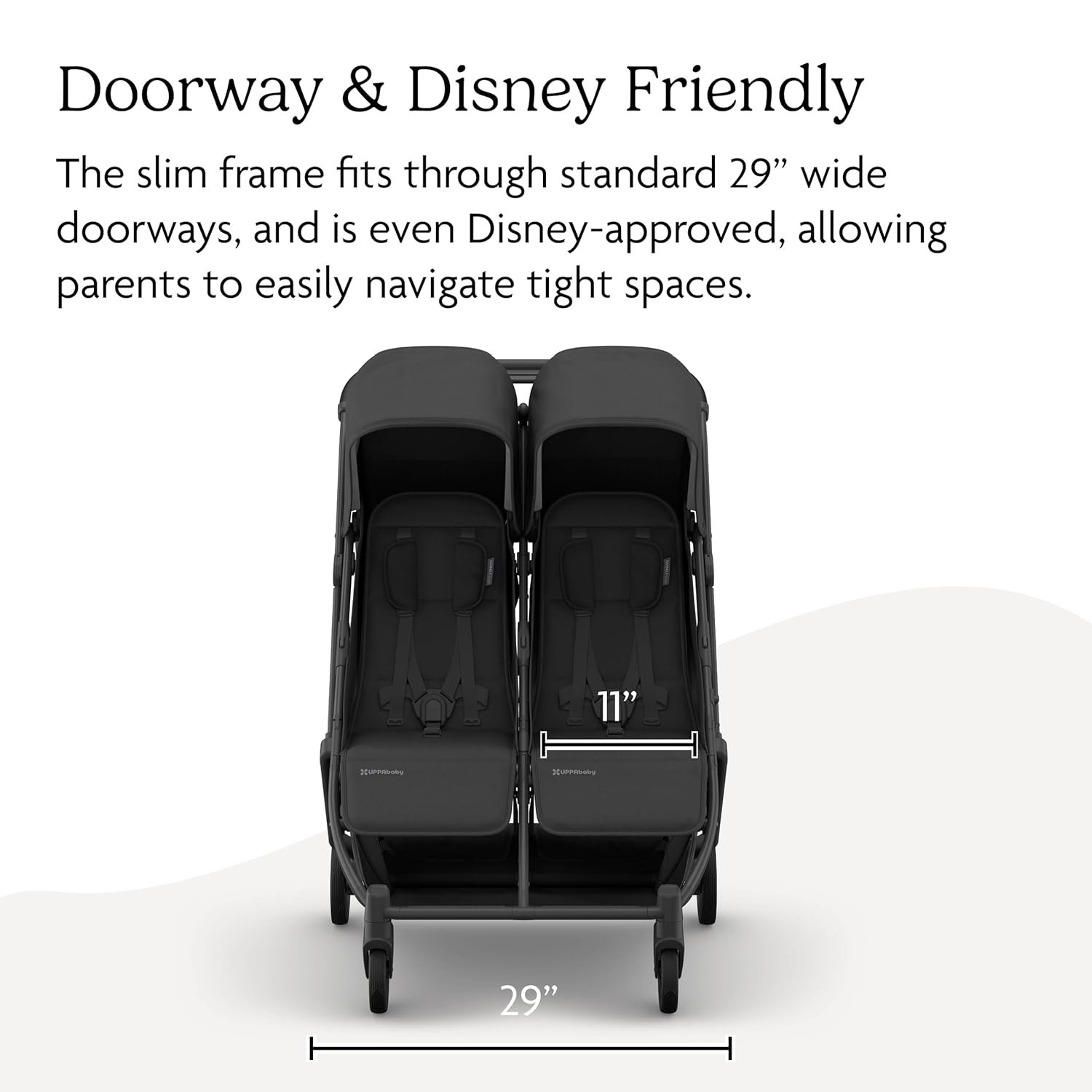 71VC4qONRfL._SL1500_.jpg UPPAbaby Minu Duo Side-by-Side Double Stroller - Lightweight + Compact Design for Travel - Easy Fold- from Birth to Toddler - Independent Recline - Jake (Charcoal/Carbon Frame/Black Leather) - Image 4