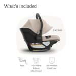 UPPAbaby Aria V2 Lightweight Infant Car Seat - Just Under 6 lbs - Base with Load Leg + Infant Insert + All-Weather FootCover Included - Direct Stroller Attachment - Declan (Oat Mélange) - Image 2