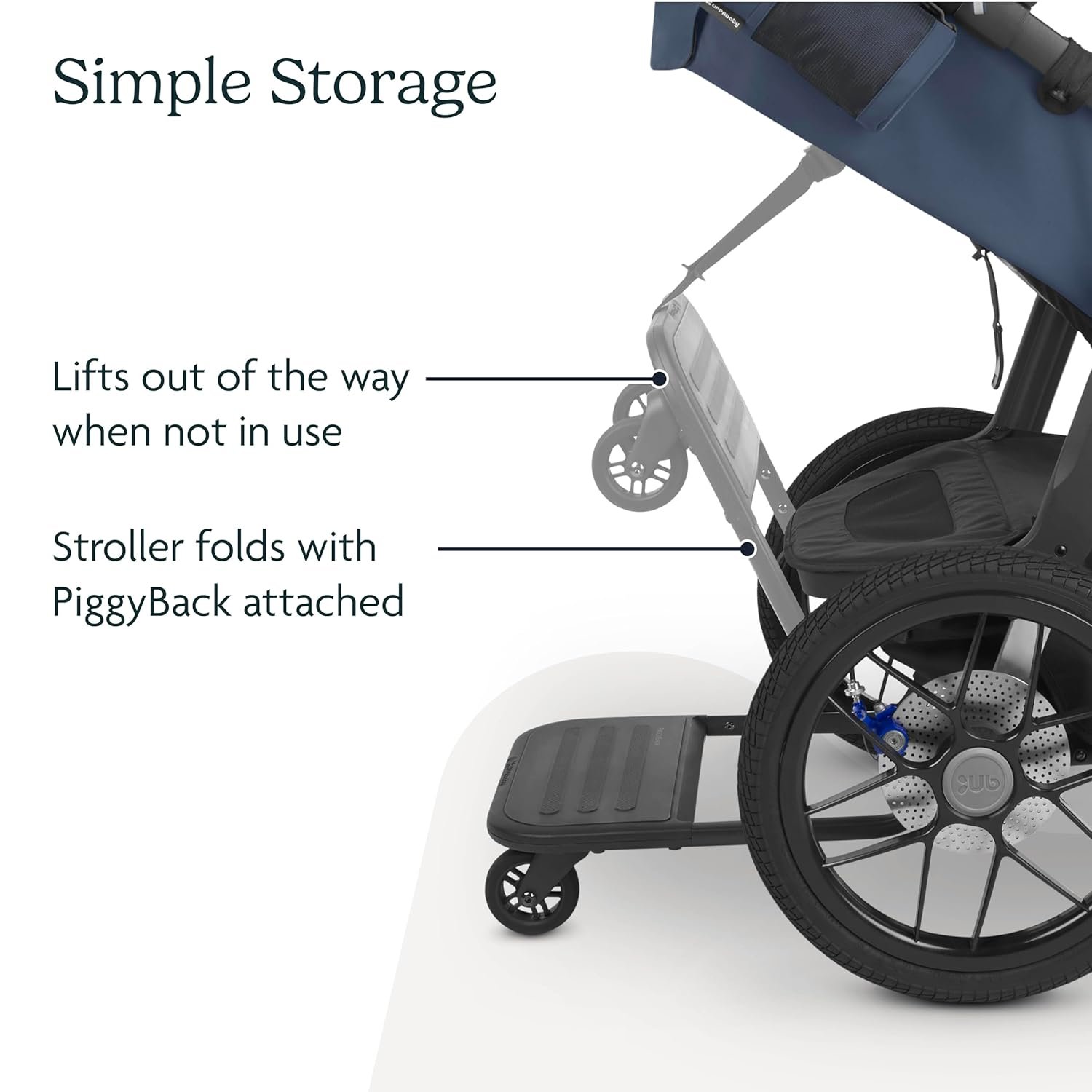 71YBkTKo6vL._SL1500_.jpg UPPAbaby Piggyback Ride-Along Board for Ridge Stroller/Quick Attachment for Toddlers to Stand + Stroll - Image 3
