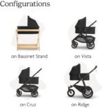 UPPAbaby Bassinet V3 - Compatible with Vista. Cruz. Ridge Strollers - Overnight Sleep Solution - Mattress. Sheet and Bug Shield Included - Greyson (Charcoal Mélange/Carbon Frame) - Image 6