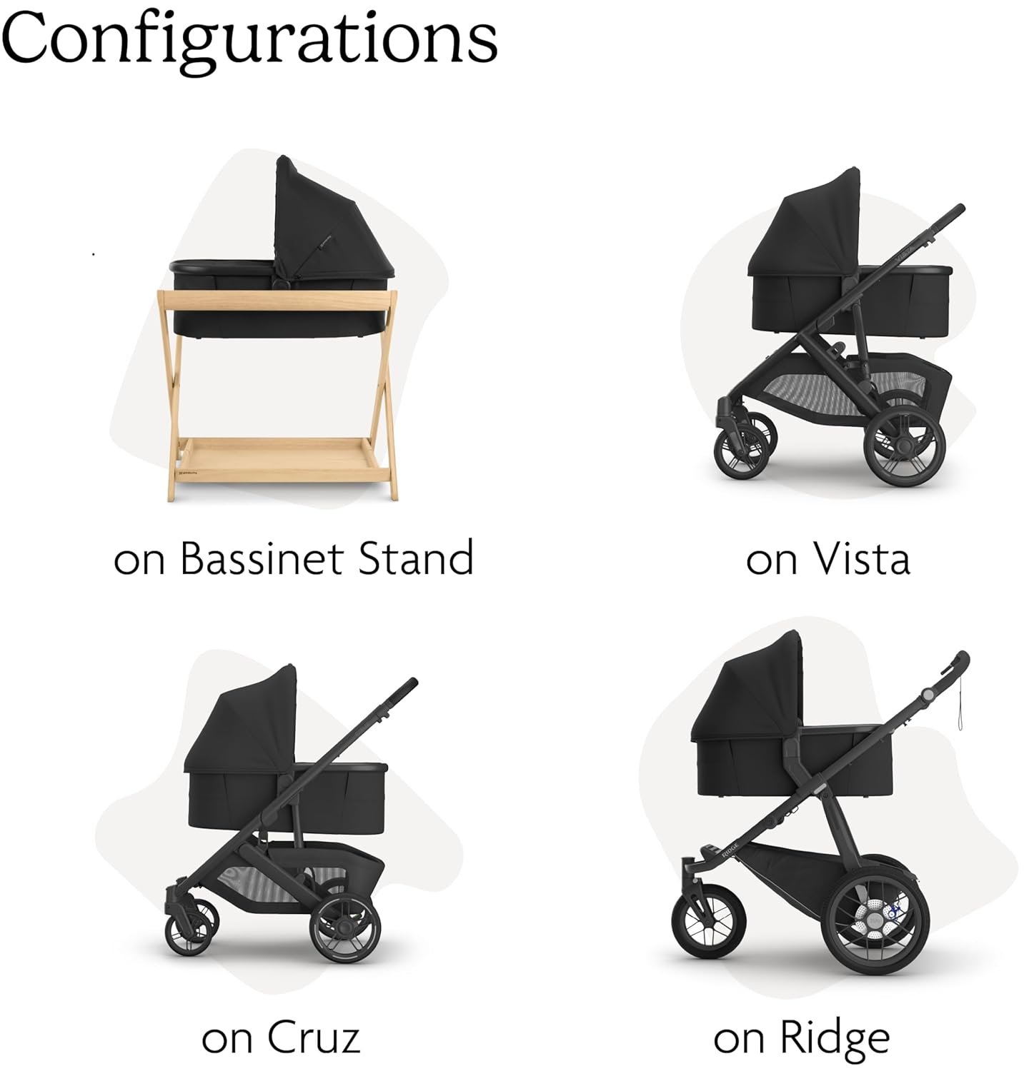 71Ye-VYDI7L._SL1500_.jpg UPPAbaby Bassinet V3 - Compatible with Vista. Cruz. Ridge Strollers - Overnight Sleep Solution - Mattress. Sheet and Bug Shield Included - Greyson (Charcoal Mélange/Carbon Frame) - Image 6