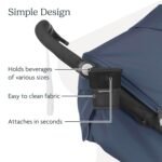 UPPAbaby Cup Holder for Ridge Stroller/Quick Attachment/Holds Beverages of Various Sizes/Folds Attached - Image 3