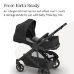 UPPAbaby Cruz V3 Stroller - from Birth + Car Seat Compatible - Full-Size. Reversible Seat - Infant Insert. Bug and Rain Shields Included - Jake (Charcoal/Carbon Frame/Black Leather) - Image 4