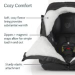UPPAbaby CozyGanoosh for Aria and Mesa Infant Car Seat Carriers/Ultra-Plush. Weather-Proof/Charcoal - Image 3