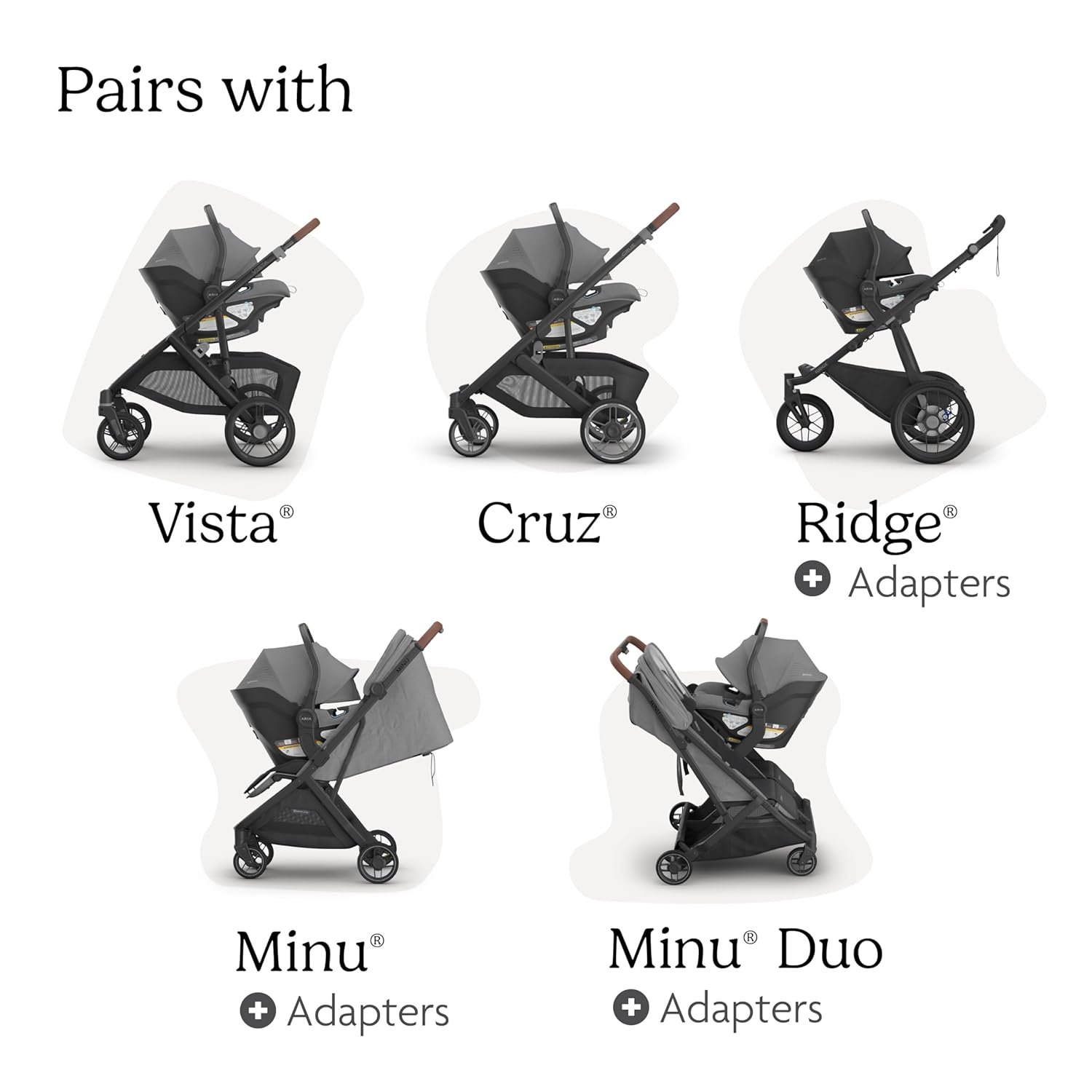 71az0N6njBL._SL1500_.jpg UPPAbaby Aria V2 Lightweight Infant Car Seat - Just Under 6 lbs - Base with Load Leg + Infant Insert + All-Weather FootCover Included - Direct Stroller Attachment - Greyson (Charcoal Mélange) - Image 6