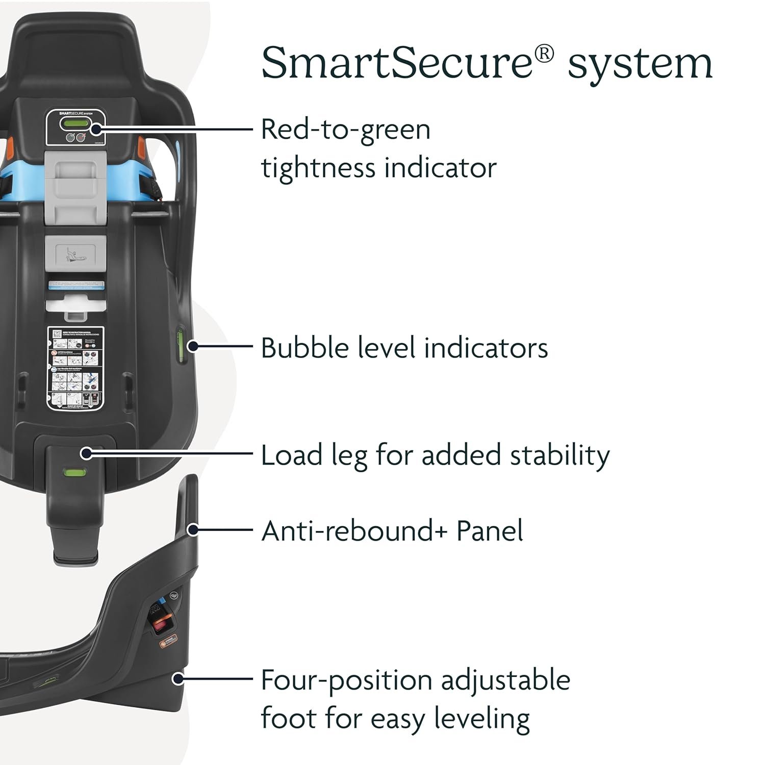 71bgBq8pKwL._SL1500_.jpg UPPAbaby Extra Aria Car Seat Base/Compatible with Aria Infant Car Seats/SmartSecure Installation with Load Leg - Image 3