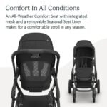 UPPAbaby Vista V3 Stroller - Full-Size Single-to-Double Stroller System - Toddler Seat. Bug Shield. Rain Shield. and Storage Bag Included - Jake (Charcoal/Carbon Frame/Black Leather) - Image 4