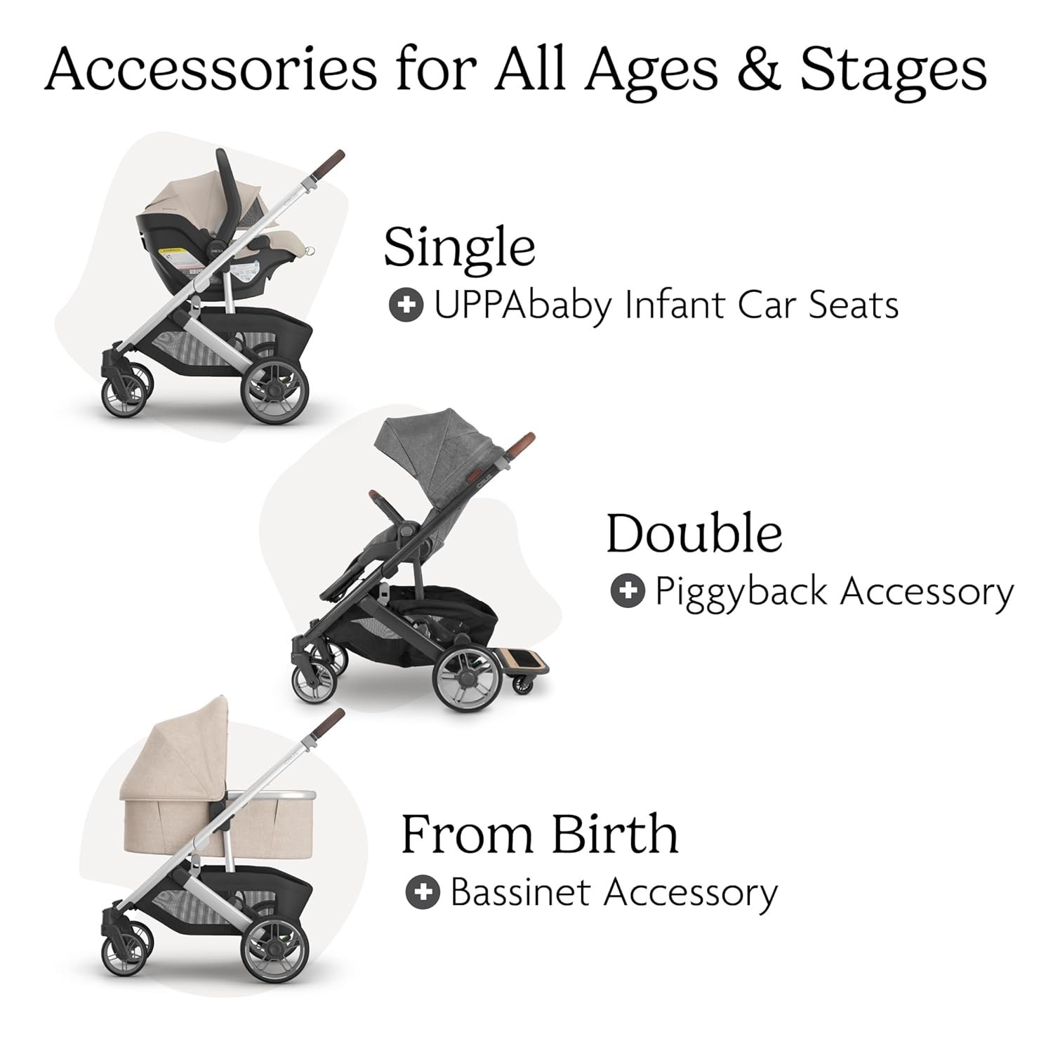 71emEstzMYL._SL1500_.jpg UPPAbaby Cruz V3 Stroller - from Birth + Car Seat Compatible - Full-Size. Reversible Seat - Infant Insert. Bug and Rain Shields Included - Declan (Oat Mélange/Silver Frame/Chestnut Leather) - Image 6