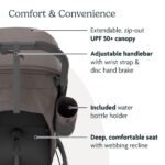 UPPAbaby Ridge Jogging Stroller/Durable Performance Jogger with Never-Flat Tires/Built for Walking. Running. Hiking/Water Bottle Holder and Basket Cover Included/Theo (Dark Taupe/Carbon Frame) - Image 4