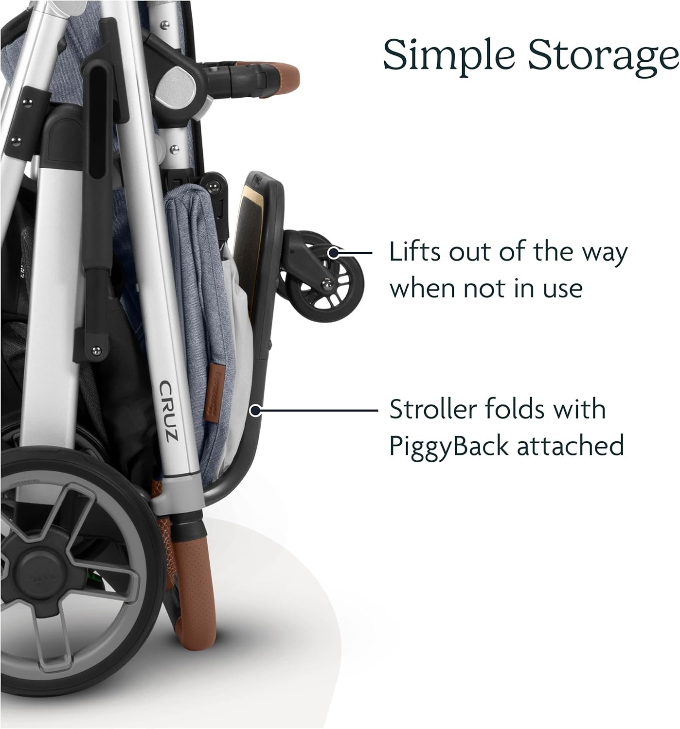 71qX5nOpzvL._AC_SL1500_.jpg UPPAbaby PiggyBack Ride-Along Board for Cruz V2 and V3 / Quick Attachment for Children to Stand + Stroll / 55 lbs. Weight Capacity - Image 3