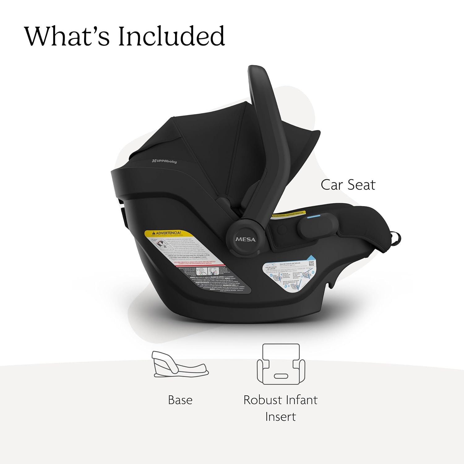 71uMqzPrjGL._SL1500_.jpg UPPAbaby Mesa V3 Infant Car Seat - Easy Installation + SmartSecure Technology - Attaches to Stroller | Base + Infant Insert Included - Jake (Charcoal) - Image 2