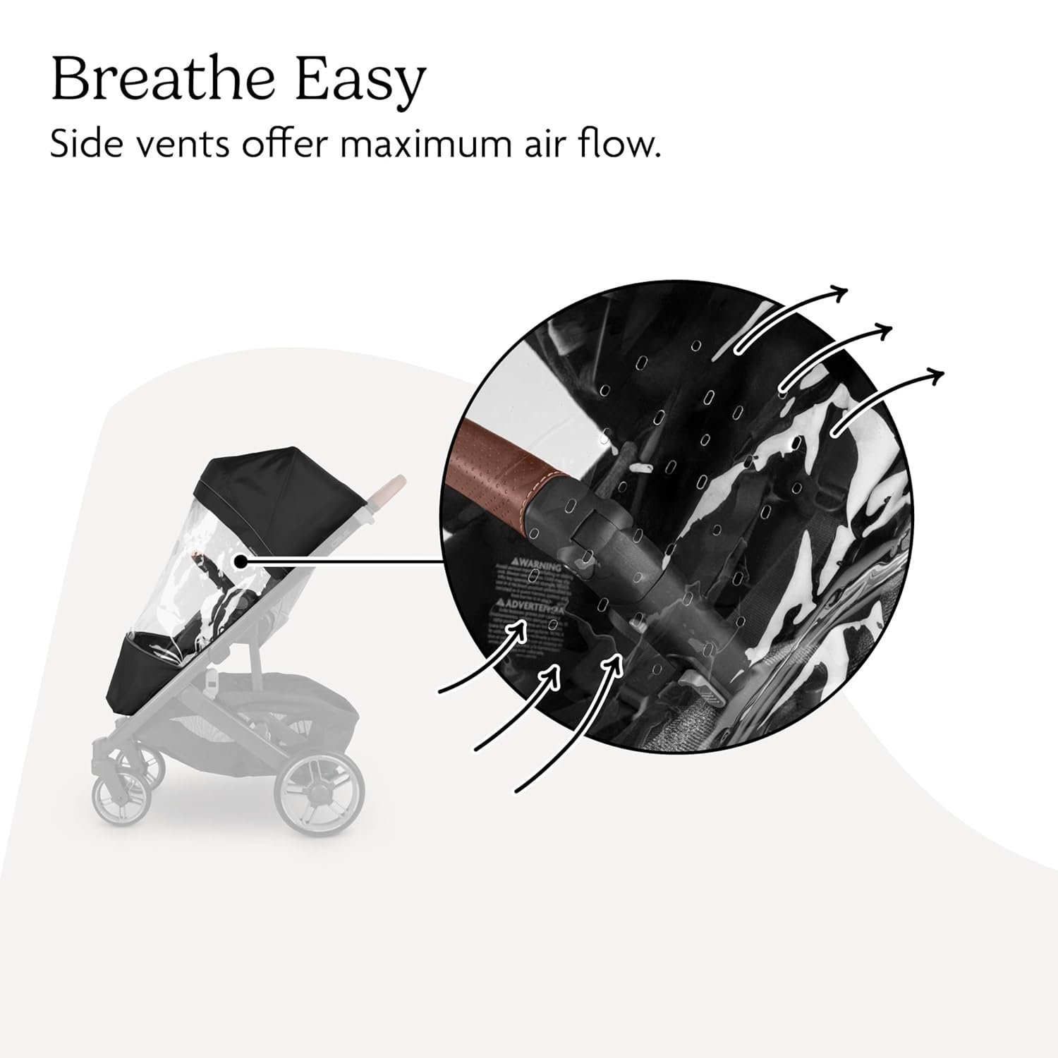 71xGgbkB7tL._SL1500_.jpg UPPAbaby Performance Rain Shield for Cruz V3 - Waterproof and Windproof Coverage - Ventilated Design - Quick Attachment - Easy Access to Child - Image 4