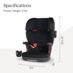 UPPAbaby Alta V2 High Back Booster Seat/Seven-Position. Active Support Headrest for Growing Children/SecureFit Integrated Belt Guide + Positioner/Cup Holder Included/Jake (Black Mélange) - Image 7