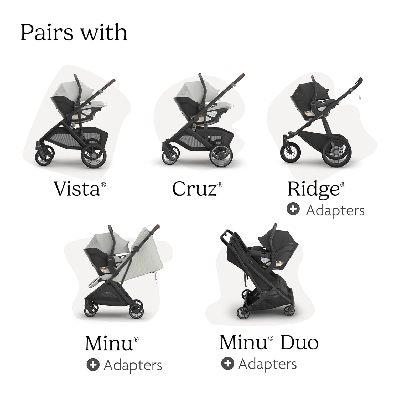 71yRFO2zdwL._SL1500_.jpg UPPAbaby Aria V2 Lightweight Infant Car Seat - Just Under 6 lbs - Base with Load Leg + Infant Insert + All-Weather FootCover Included - Direct Stroller Attachment - Savannah (Pearl Grey Mélange) - Image 6