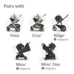 UPPAbaby Aria V2 Lightweight Infant Car Seat - Just Under 6 lbs - Base with Load Leg + Infant Insert + All-Weather FootCover Included - Direct Stroller Attachment - Declan (Oat Mélange) - Image 6