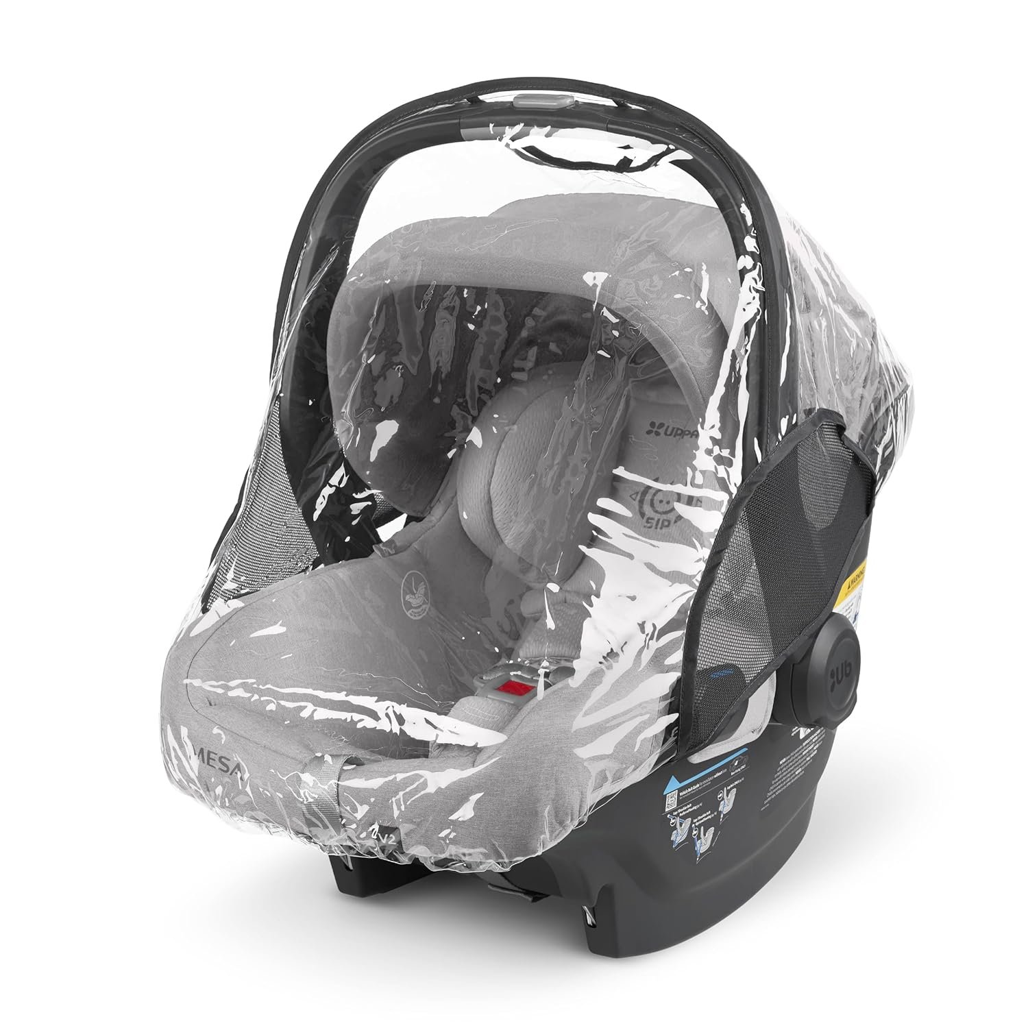 81AbccjvHuL._SL1500_.jpg UPPAbaby Rain Shield for Mesa and Aria Infant Car Seat Carriers - Waterproof and Windproof Coverage - Ventilated Design - Quick Attachment - Image 1