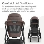 UPPAbaby Vista V3 Stroller - Full-Size Single-to-Double Stroller System - Toddler Seat. Bug Shield. Rain Shield. and Storage Bag Included - Owen (Mocha Mélange/Carbon Frame/Chestnut Leather) - Image 4