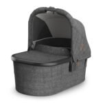 UPPAbaby Bassinet V3 - Compatible with Vista. Cruz. Ridge Strollers - Overnight Sleep Solution - Mattress. Sheet and Bug Shield Included - Greyson (Charcoal Mélange/Carbon Frame)