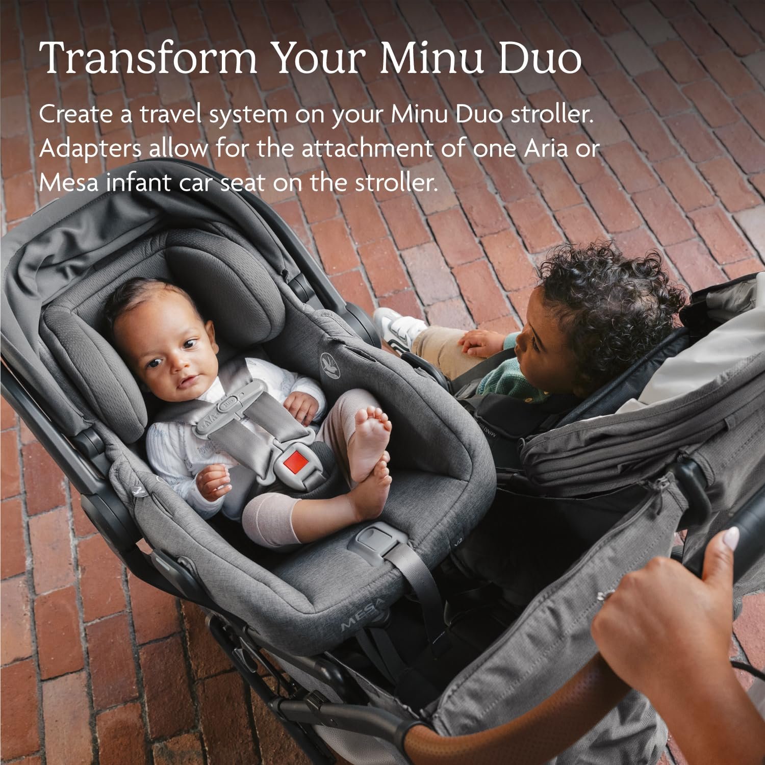Version 1.0.0 UPPAbaby Car Seat Adapter for Minu Duo Stroller – Compatible with Aria and Mesa Infant Car Seats - Quick + Secure Attachment – 1 Pair - Image 2