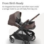 UPPAbaby Cruz V3 Stroller - from Birth + Car Seat Compatible - Full-Size. Reversible Seat - Infant Insert. Bug and Rain Shields Included - Owen (Mocha Mélange/Carbon Frame/Chestnut Leather) - Image 4