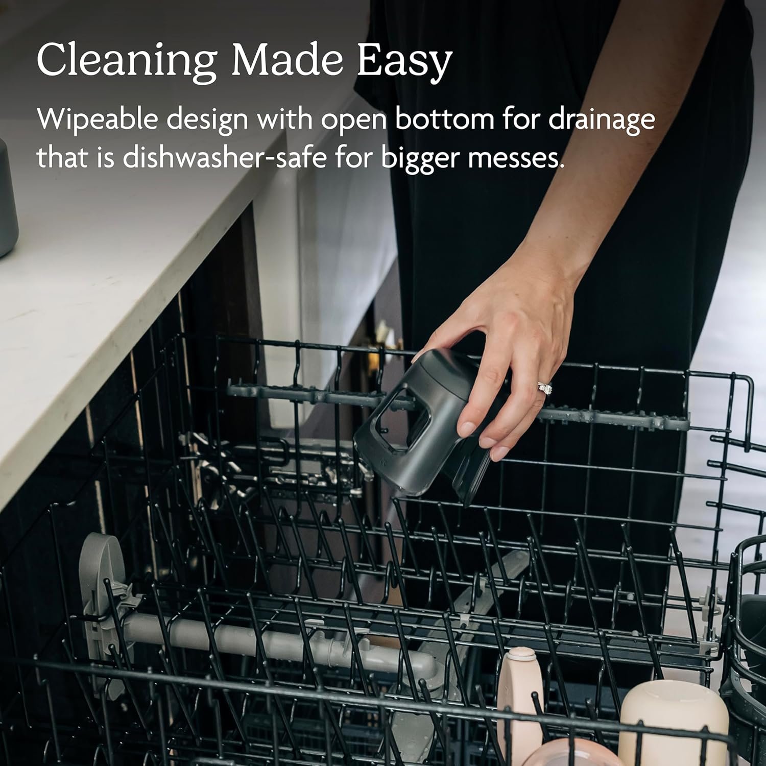 81qPepBOG4L._SL1500_.jpg UPPAbaby Cup Holder for Vista. Cruz. Minu Strollers - Quick. Intuitive Attachment + Removal - Securely Holds Various Size Beverages - BPA Free + Dishwasher Safe - Folds Attached - Image 5