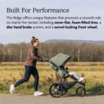 UPPAbaby Travel System – Ridge Stroller + Aria Lightweight Car Seat Combo - Toddler Seat. Rain Shield. Bug Shield. Car Seat. Base with Load Leg + Infant Insert Included – Jake (Charcoal) - Image 6