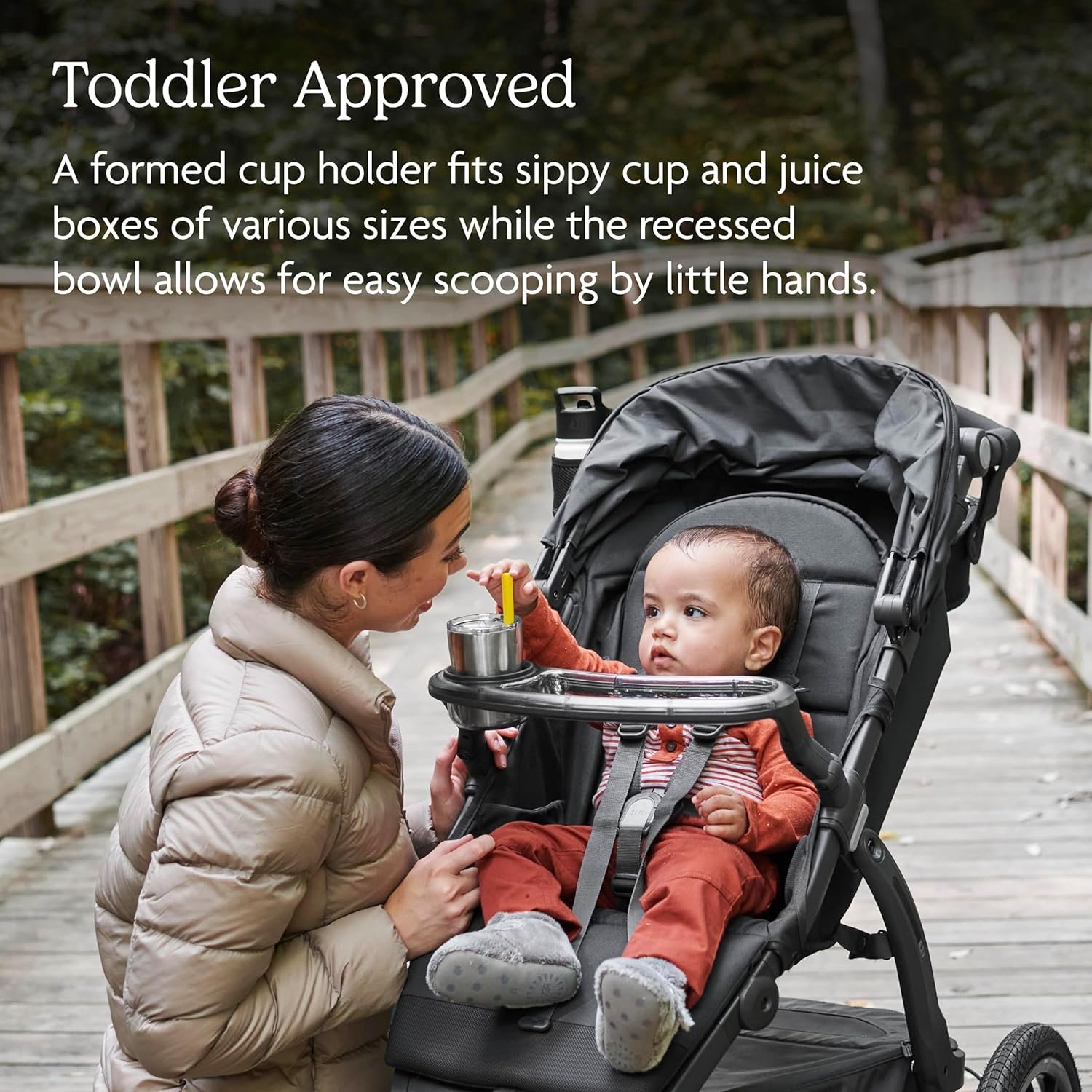 917a2w4Tj1L._SL1500_.jpg UPPAbaby Snack Tray for Ridge Stroller/Quick Attachment/Folds with Stroller - Image 4